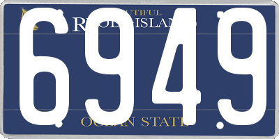 RI license plate 6949