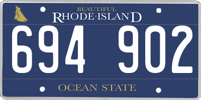 RI license plate 694902