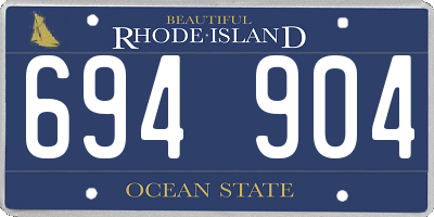 RI license plate 694904