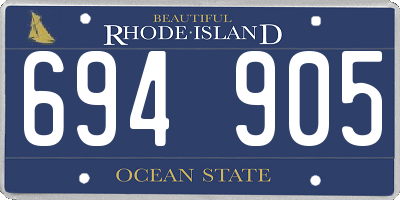 RI license plate 694905