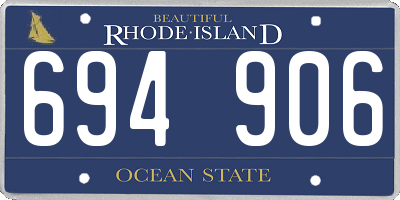RI license plate 694906