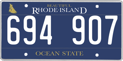 RI license plate 694907