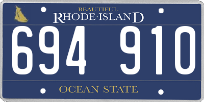 RI license plate 694910