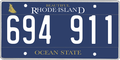 RI license plate 694911