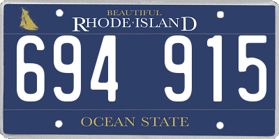 RI license plate 694915