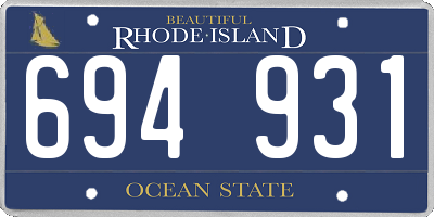 RI license plate 694931