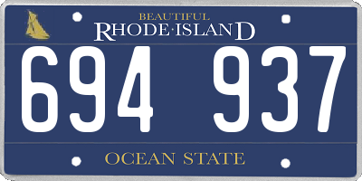 RI license plate 694937