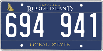 RI license plate 694941
