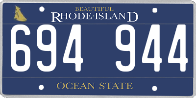 RI license plate 694944