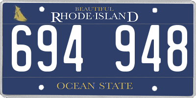 RI license plate 694948