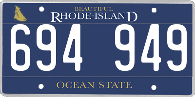 RI license plate 694949