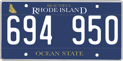 RI license plate 694950