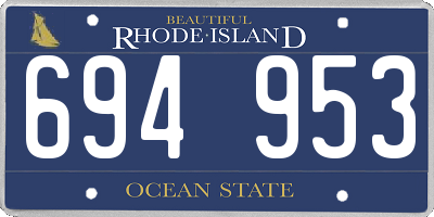 RI license plate 694953