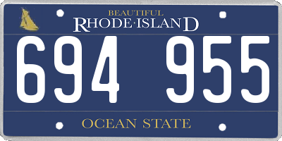 RI license plate 694955
