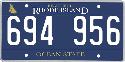 RI license plate 694956