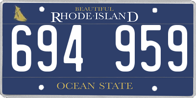 RI license plate 694959