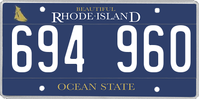 RI license plate 694960