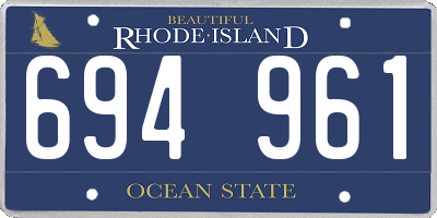 RI license plate 694961