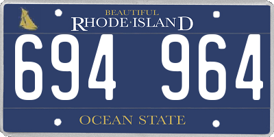 RI license plate 694964