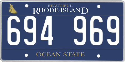 RI license plate 694969