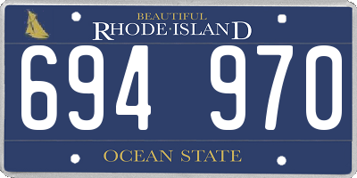 RI license plate 694970