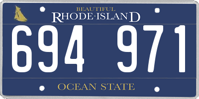 RI license plate 694971