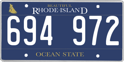 RI license plate 694972