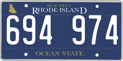 RI license plate 694974