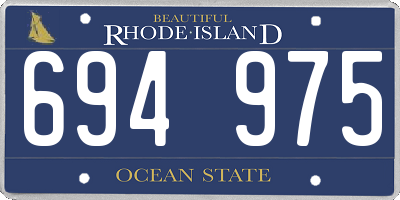 RI license plate 694975