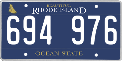 RI license plate 694976