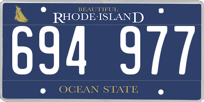 RI license plate 694977