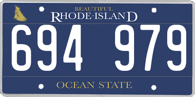RI license plate 694979