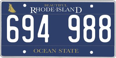 RI license plate 694988