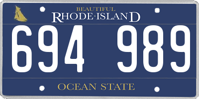 RI license plate 694989