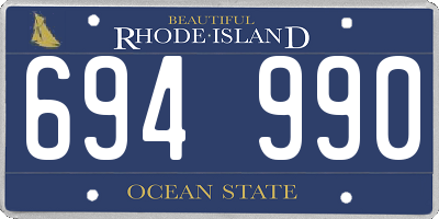 RI license plate 694990