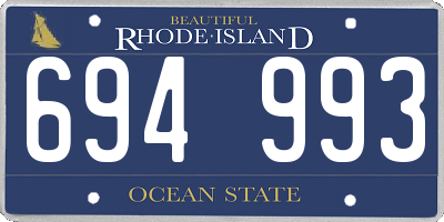 RI license plate 694993