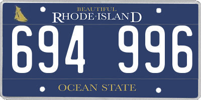 RI license plate 694996