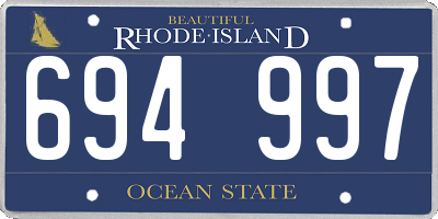 RI license plate 694997