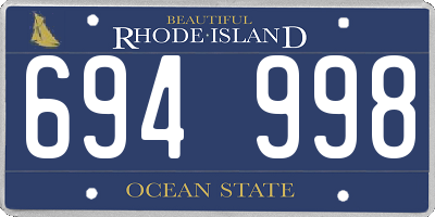 RI license plate 694998