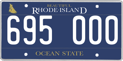 RI license plate 695000