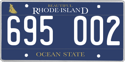 RI license plate 695002