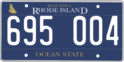 RI license plate 695004