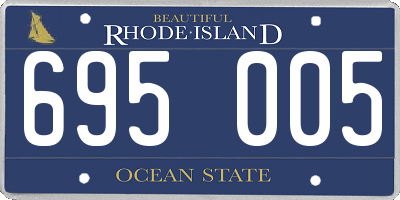 RI license plate 695005