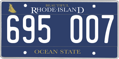 RI license plate 695007