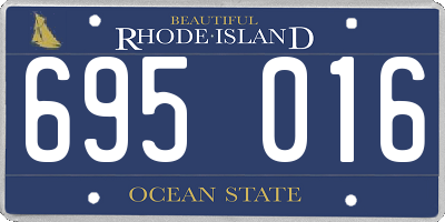 RI license plate 695016