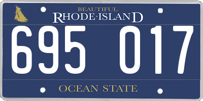 RI license plate 695017