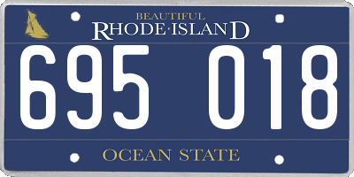 RI license plate 695018
