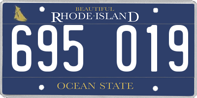 RI license plate 695019