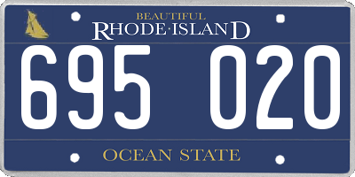 RI license plate 695020