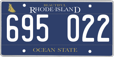 RI license plate 695022